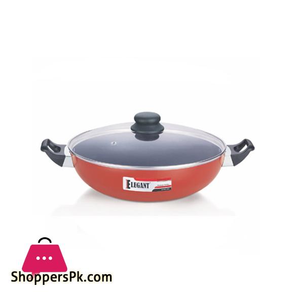Elegant Prima Double Handle Wok with Glass Lid 30CM – EK678630