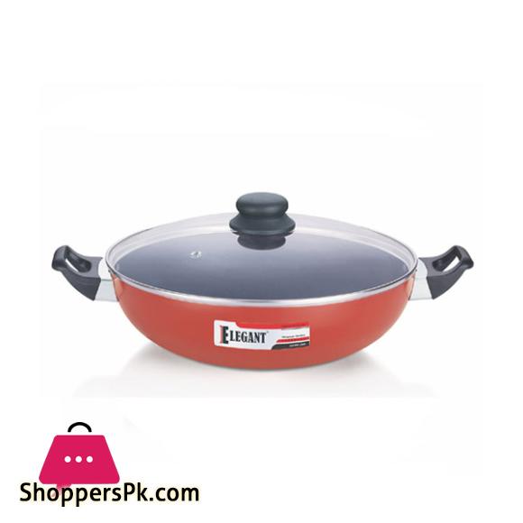 Elegant Prima Double Handle Wok with Glass Lid 34CM – EK678634