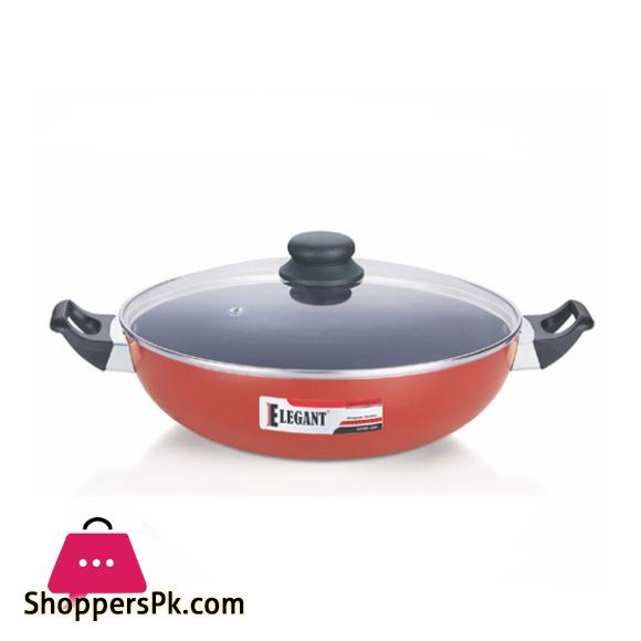 Elegant Prima Double Handle Wok with Glass Lid 36CM – EK678636