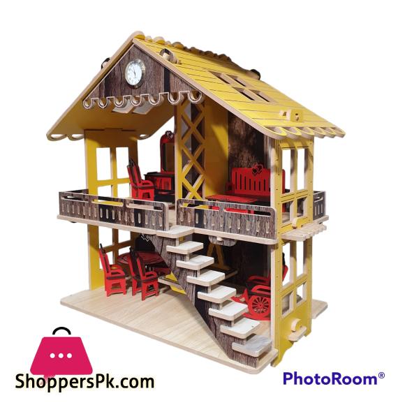 Foldable kids Wooden Doll House DX721
