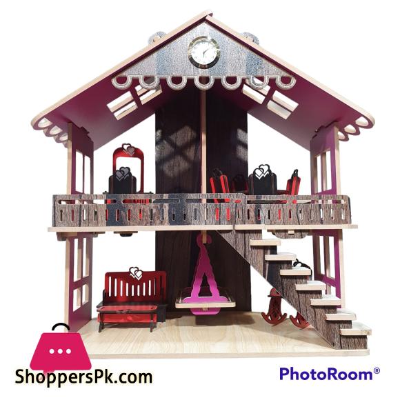 Foldable kids Wooden Doll House DX721