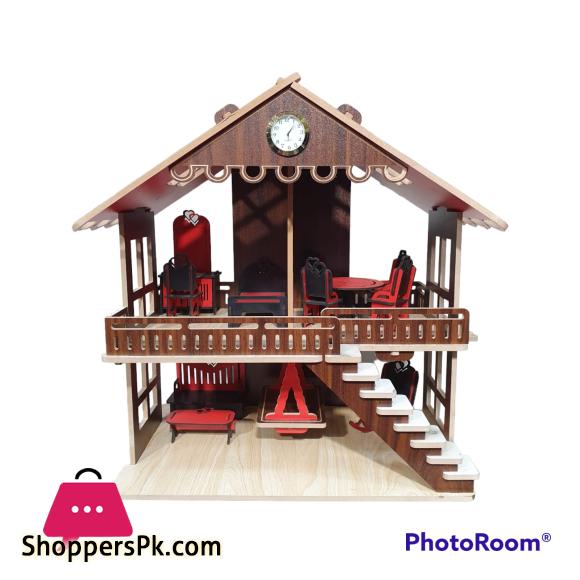 Foldable kids Wooden Doll House DX721