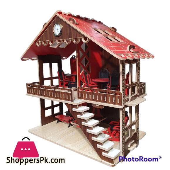 Foldable kids Wooden Doll House DX721