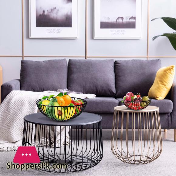 Fruit Basket - Creative Minimalist Housewares Metal Iron Fruit Bowls Black