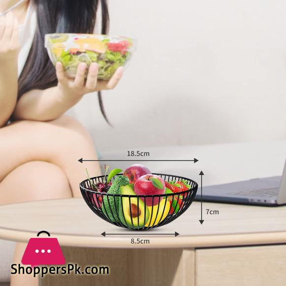 Fruit Basket - Creative Minimalist Housewares Metal Iron Fruit Bowls Black