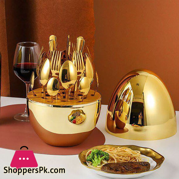 Golden Egg Cutlery Spoon Set 24pcs