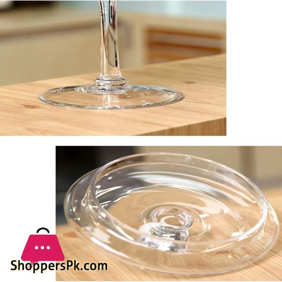 High Pastry Display Stand Wedding Dessert Fruit Tray Glass Dust Cover Candy Chocolate Jar Living Room Decoration Food Container (10 inch)