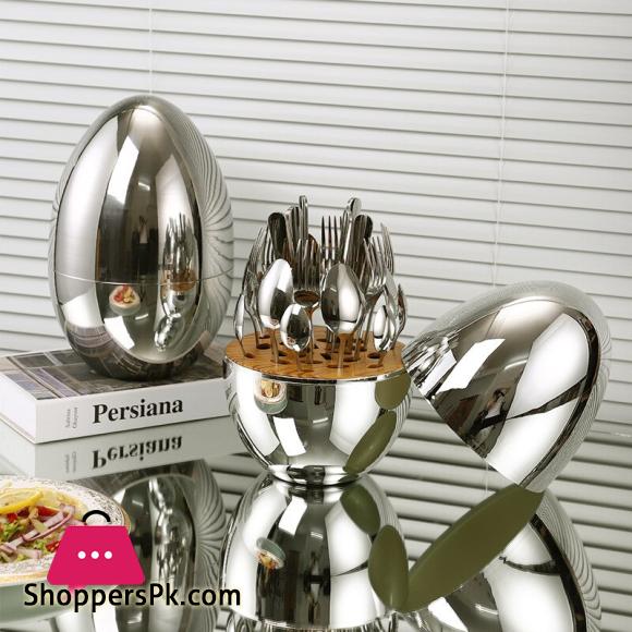 Golden Egg Cutlery Spoon Set 24pcs