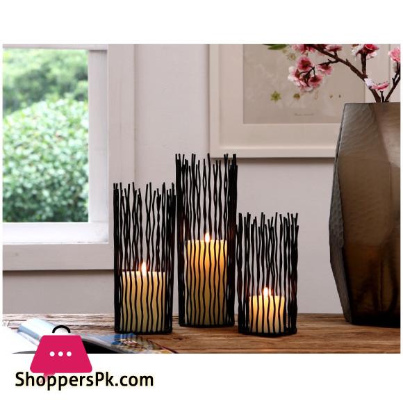 Nordic Rod Iron Candle Holders Table Vases Europe Modern Centro De Mesa Tealight Holder Large Length - 12 Inch