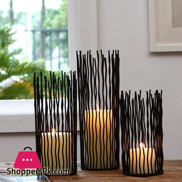 Nordic Rod Iron Candle Holders Table Vases Europe Modern Centro De Mesa Tealight Holder Large Length - 12 Inch