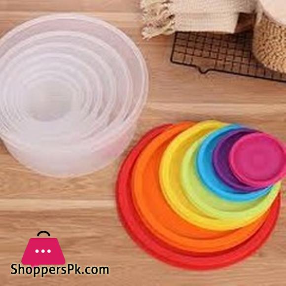 Rainbow 7pcs Food Container Safe Fridge Storage Freezer Microwave Box Lid Kitchen Strong Plastic