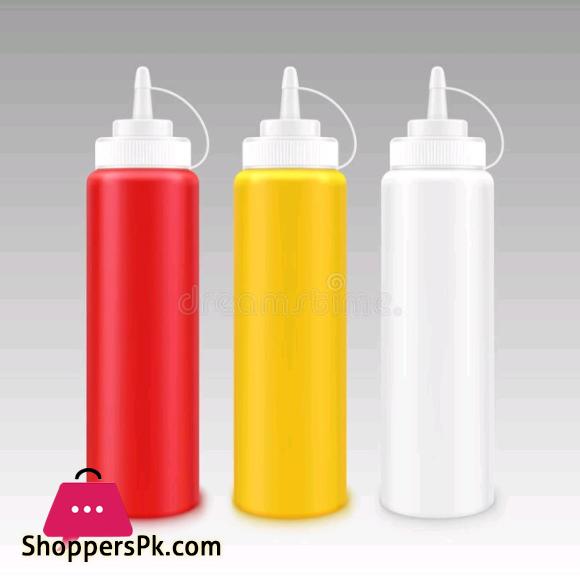 Smart Plastic Squeeze Bottle Ketchup Bottle High Quality Plastic With Lid 1 Pcs