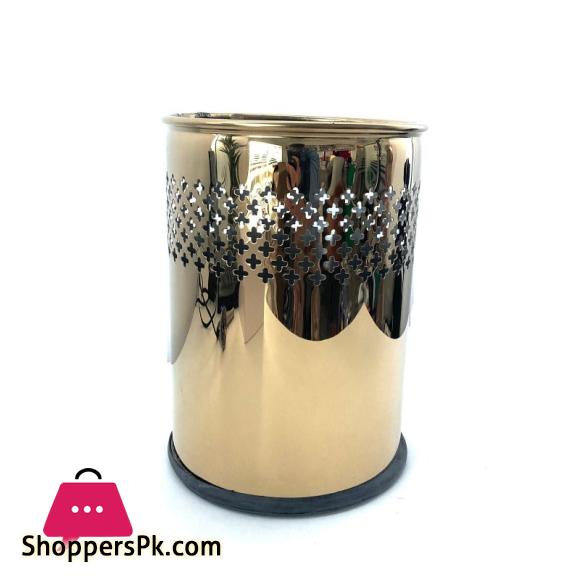 Stainless Steel Waste Basket Gold