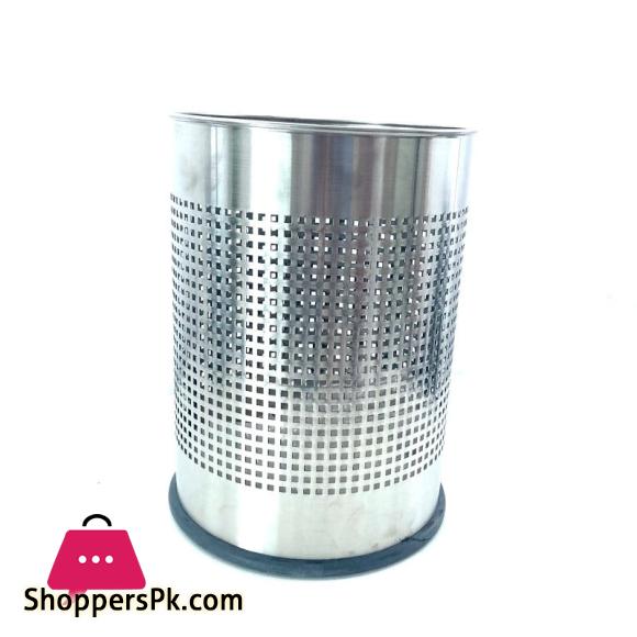 Stainless Steel Waste Basket Large