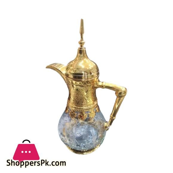 Unbreakable Coffee Pot 1600ml Arabic Glass Teapot Gold for Restaurant – SV-36 W/G2