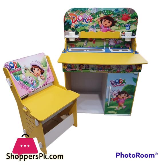 Wooden Portable kids Study Table Chair Set DX711