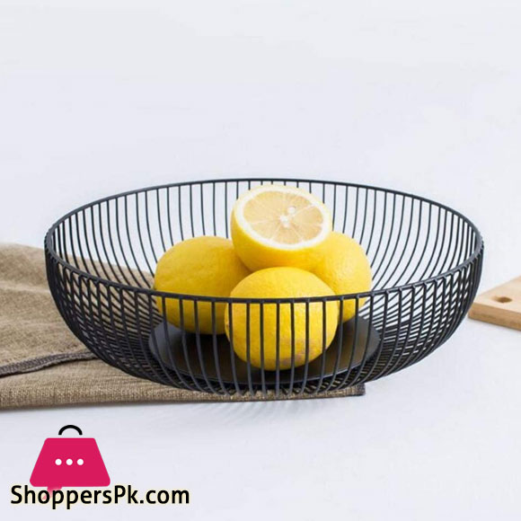 Fruit Basket - Creative Minimalist Housewares Metal Iron Fruit Bowls Black