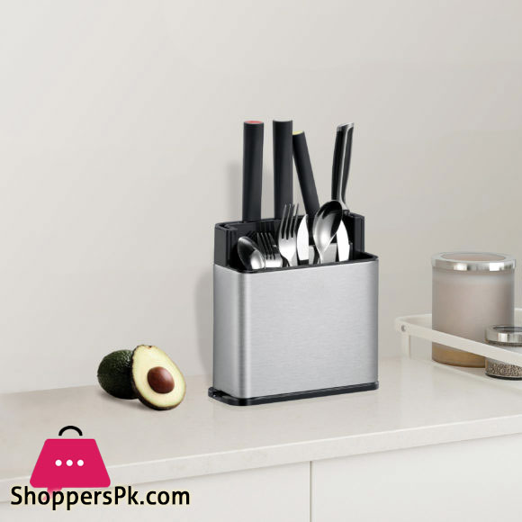 Homeatic Kitchen Counter Organizer Knife and Spoon Holder Stainless Steel EKB626