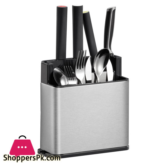 Homeatic Kitchen Counter Organizer Knife and Spoon Holder Stainless Steel EKB626