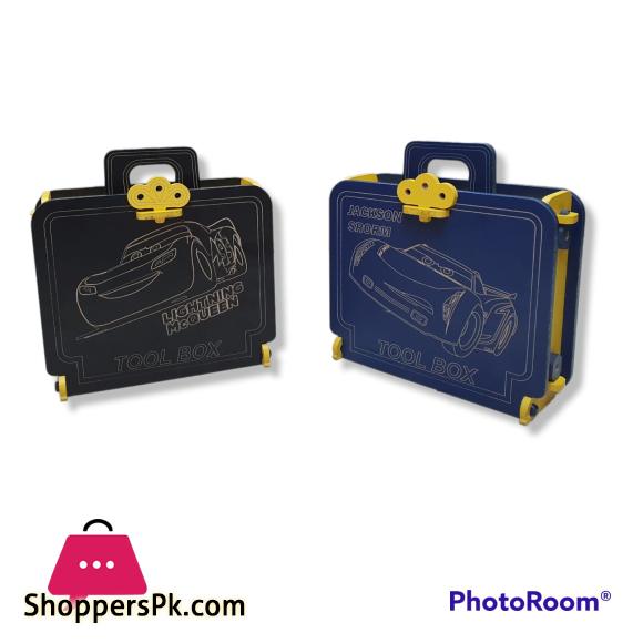 toy wooden tool box with 9pcs accessories