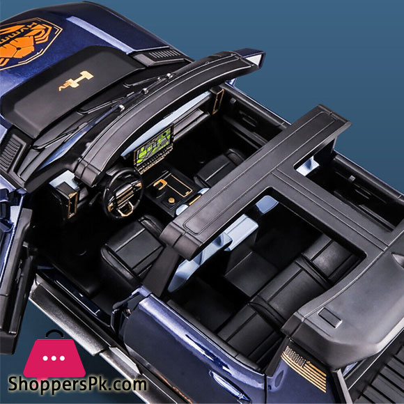 1: 24 GMC Hummer EV SUV Alloy Car Model Diecasts Metal Off-Road Vehicles Sound Light Open and Closed Canopy Toy Model Kids Gift