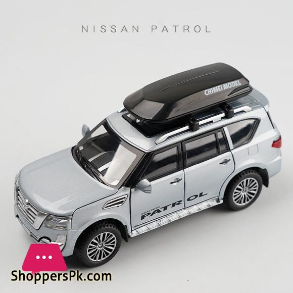 1:32 Nissan PATROL Y62 Car Model Diecast Alloy Car Travel Rack With Sound Light Pull Back Collection Toy Car For Kids Gifts