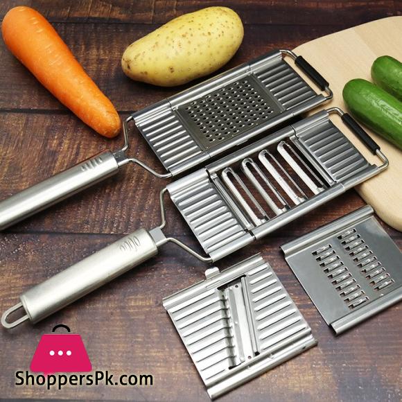 3-in-1 Multi-Purpose Vegetable Slicer Stainless Steel Fruit Potato Peeler Grater Shredders Food Chopper Cutter Kitchen Tools