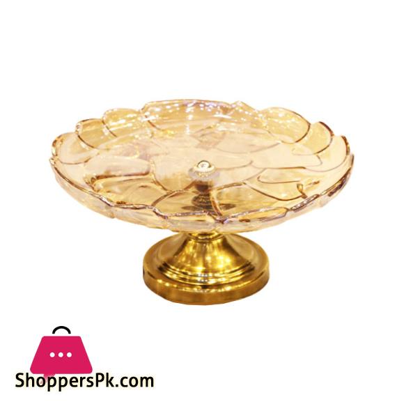 32 Champagen Flat Glass Bowl (Golden)