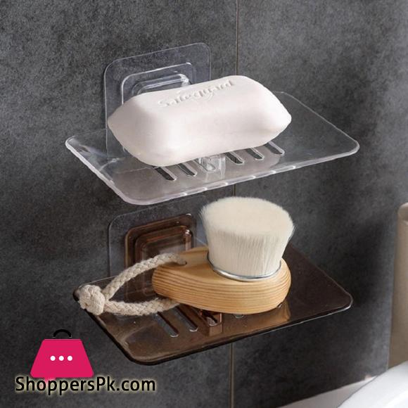 Acrylic Bathroom Shower Soap Box Dish Storage Plate Tray Holder Case Soap Holder