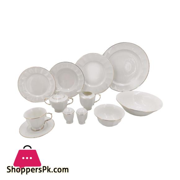 Angela Ceramic White Dinner Set 44 Piece - GL228