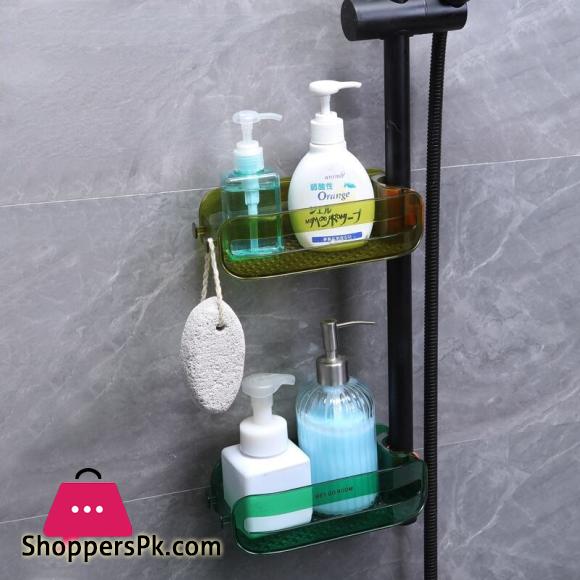 Bathroom Shower Gel Soap Rack Kitchen Faucet Rack Perforated Pool Sponge Drain Hanger Kitchen Organizer Bathroom Accessories