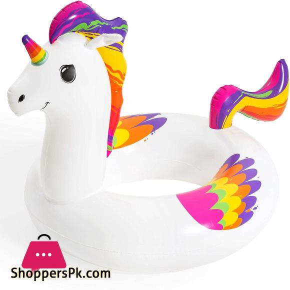 Bestway BW36159 Fantasy Unicorn Pool Float, Inflatable Rubber Ring for Kids and Adults