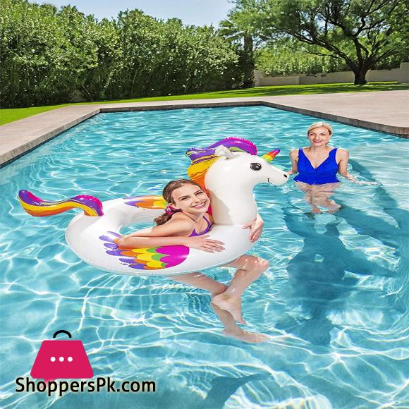 Bestway BW36159 Fantasy Unicorn Pool Float, Inflatable Rubber Ring for Kids and Adults