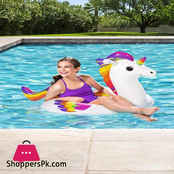 Bestway BW36159 Fantasy Unicorn Pool Float, Inflatable Rubber Ring for Kids and Adults