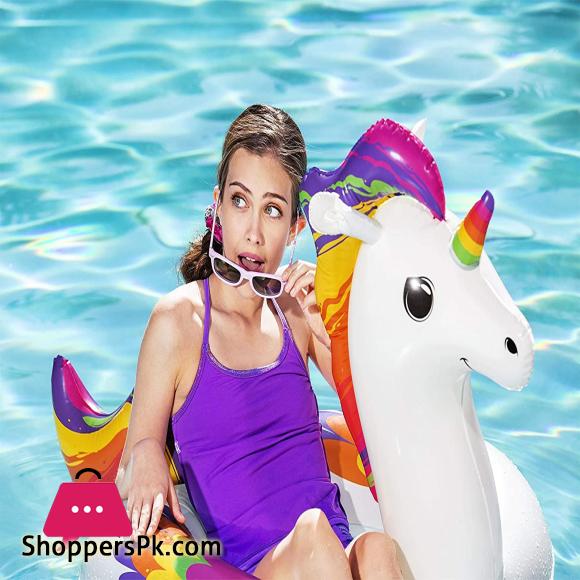 Bestway BW36159 Fantasy Unicorn Pool Float, Inflatable Rubber Ring for Kids and Adults