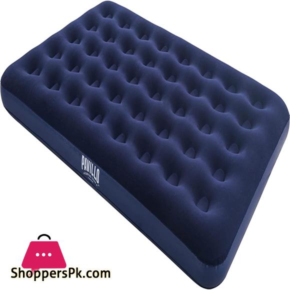 Bestway Comfort Quest Flocked Double Air Bed Blue 75 x 54 x 8.75 Inch