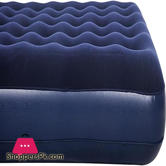 Bestway Comfort Quest Flocked Double Air Bed Blue 75 x 54 x 8.75 Inch