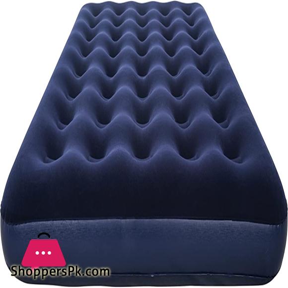 Bestway Comfort Quest Flocked Double Air Bed Blue 75 x 54 x 8.75 Inch