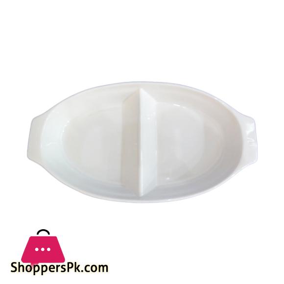 Brilliant Ceramic Divided Plate Serving Dish 10.25 Inch - BR0300