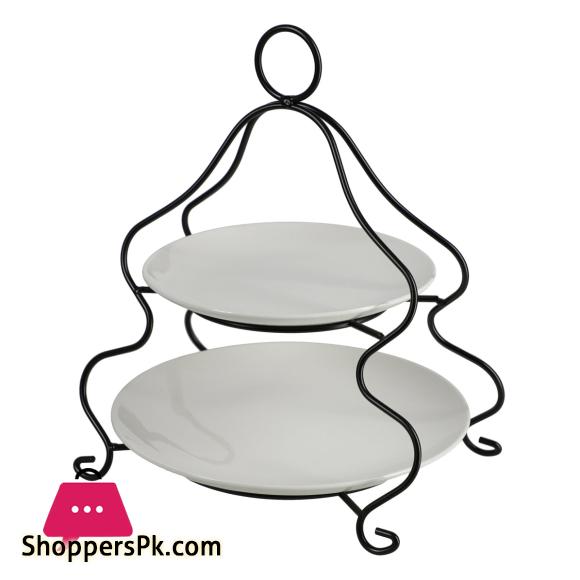 Brilliant Round 2-tier Serving Dishes Tiered Pastry Display Stand - BR0058