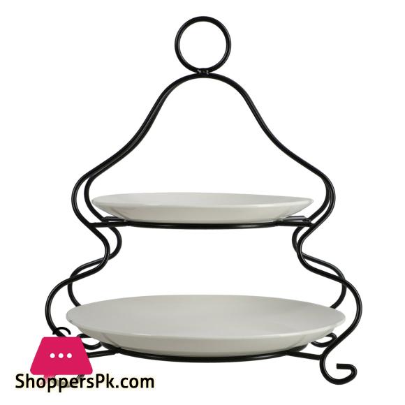 Brilliant Round 2-tier Serving Dishes Tiered Pastry Display Stand - BR0058