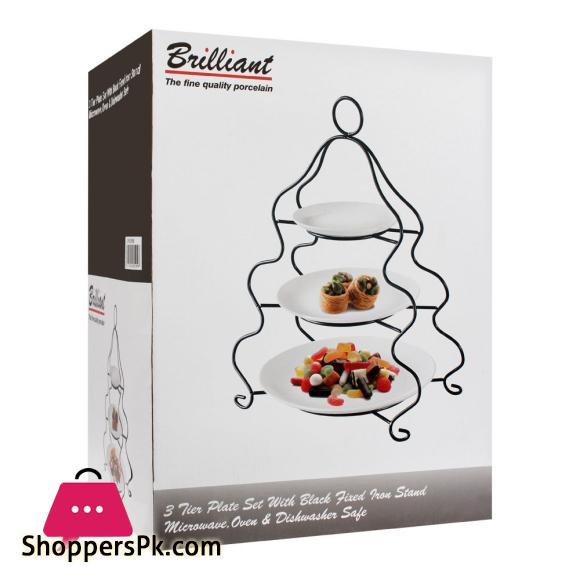 Brilliant Round 3-tier Serving Dishes Tiered Pastry Display Stand - BR0059