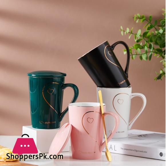 Couple Cup Ceramic Mugs Coffee Love Heart Mug Creative Valentines Day Wedding Birthday Gift