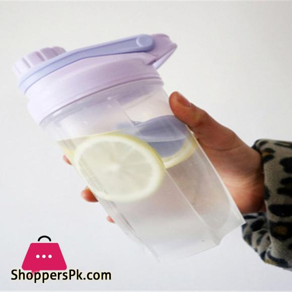 Creative Shake Bottle Plastic Sports Bottles Protein Powder Mixing Outdoor Water Bottle BPA FREE Shaker Bottle 500ML