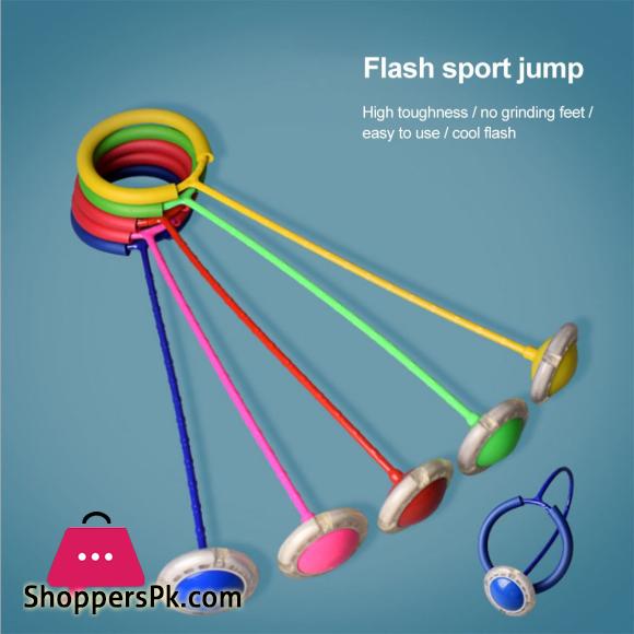 Flashing Jumping Ring Children Colorful Ankle Skip Jump Rod Sports Swing Ball For Kids