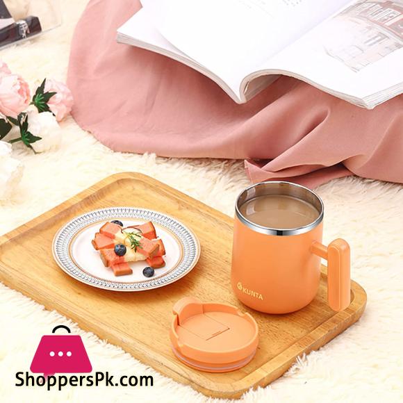 KUNTA Travel Mug Breakfast Cup Portable Stainless Steel Keep Cold Warm 12H For Kids Aldult School Office Picnic Travel 450ml