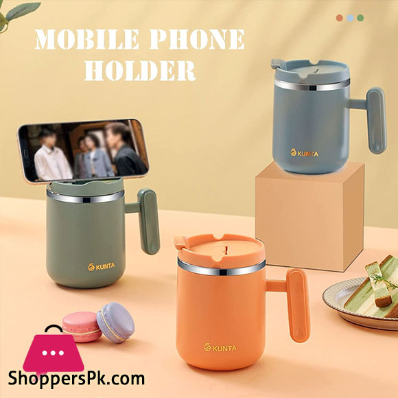 KUNTA Travel Mug Breakfast Cup Portable Stainless Steel Keep Cold Warm 12H For Kids Aldult School Office Picnic Travel 450ml