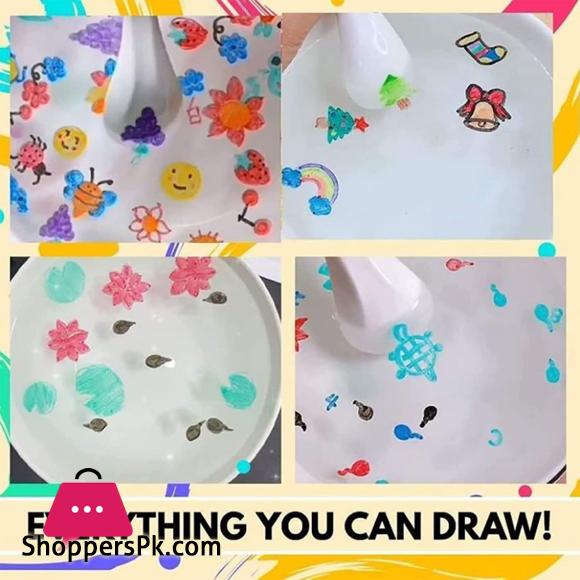 Magical Water Painting Pen, Magic Doodle Drawing Pens 12 Colors Set Painting Floating Marker Pens Doodle Water Floating Pens with 1pcs Ceramic Spoon for Kids Adult Gift (12 Colors)
