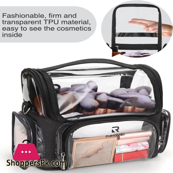 Makeup Case Professional Makeup Bag for Artist Cosmetic Brush Storage Holder Organizer Travel Portable with Adjustable Dividers