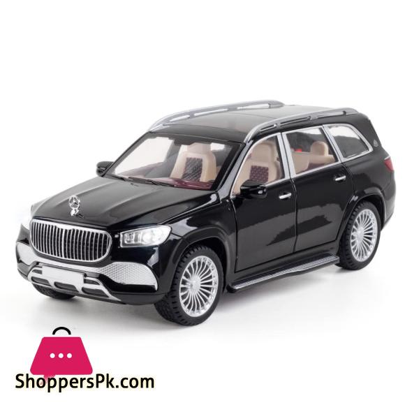 Mercedes-Benz Gls 600 Maybach Die-Cast Model Metro Luxury 1:24 Alloy Model Car with Sound Light Pull-Back Car Toys for Children Kids